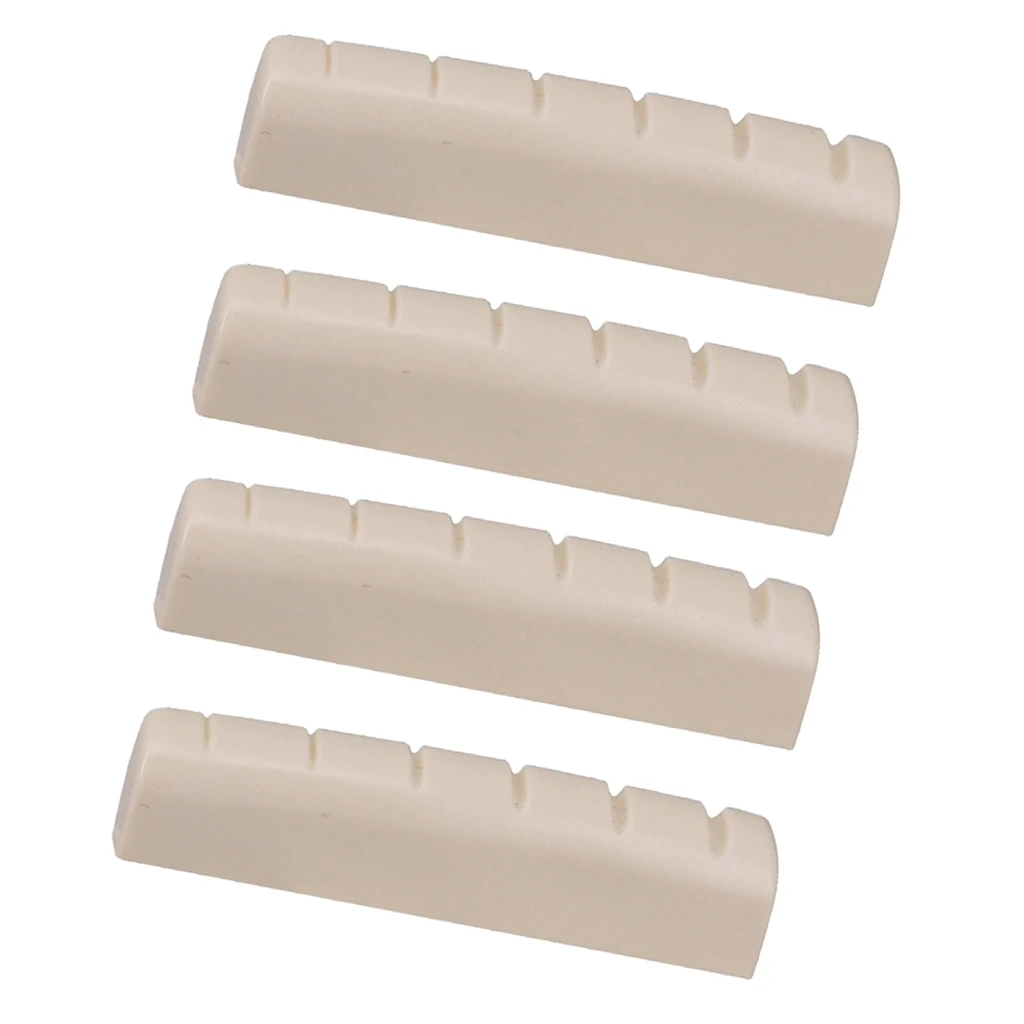 4 Pieces 6 String Left Handed Acoustic Guitar Nut Slotted 44x6x9.8-9mm
