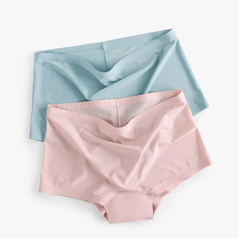 

2019 styles women seamless safety short panties womens ice silk boxers femme breathable underwear women lingerie