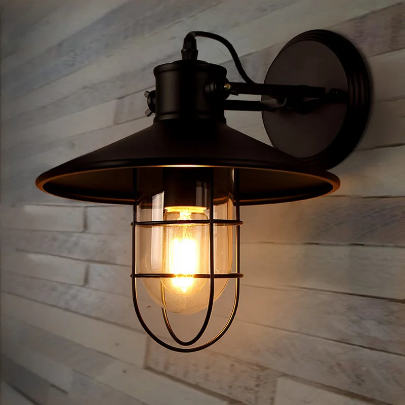 Aliexpress.com : Buy Rustic Style Retro Wall Lamp E27 Sconce Wall Lights Vintage Loft Iron Wall ...