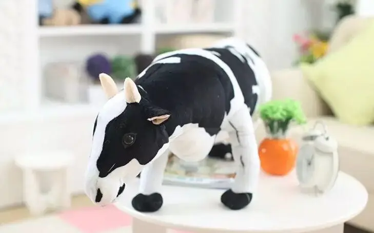 

75cm Big Large Simulation Dairy Cow Plush Toy Doll Throw Pillow Birthday Gift