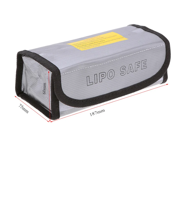 

185x75x60mm Square RC LiPo Battery Safety Fireproof Bag Safe Guard Battery Protection Charging Sack For RC Toy Battery