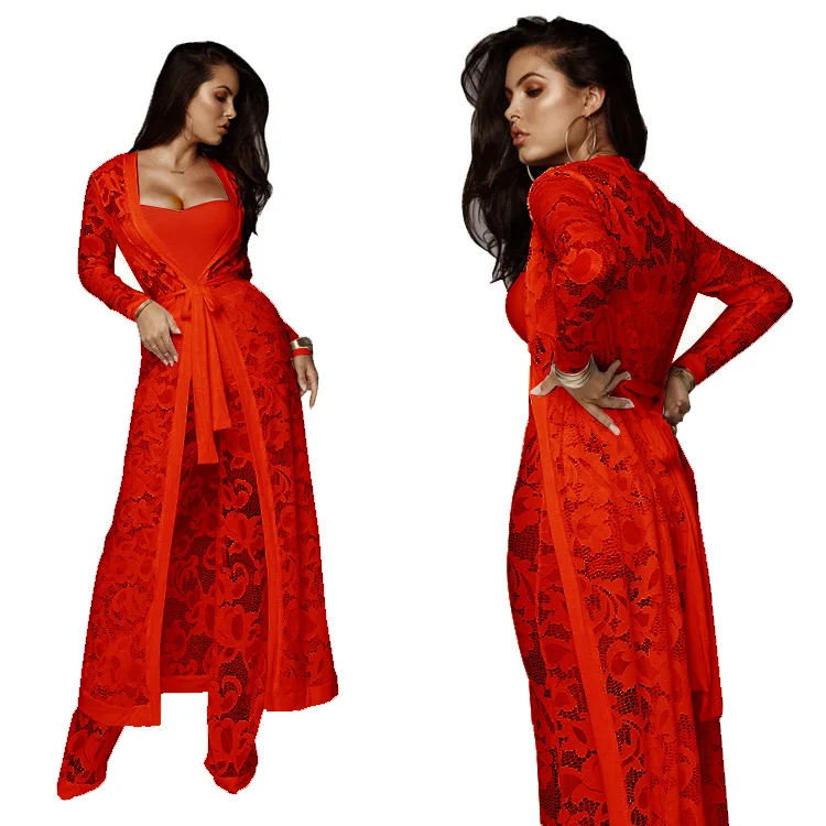 gorge Automne Et Pantalon Survêtement 2xl Sexy Dentelle Soutien red 2019 Rouge 1 Bureau Manches Set White S Longues Femmes black Élégant Blanc Printemps Z013 Clubwear 6a5qAZfw
