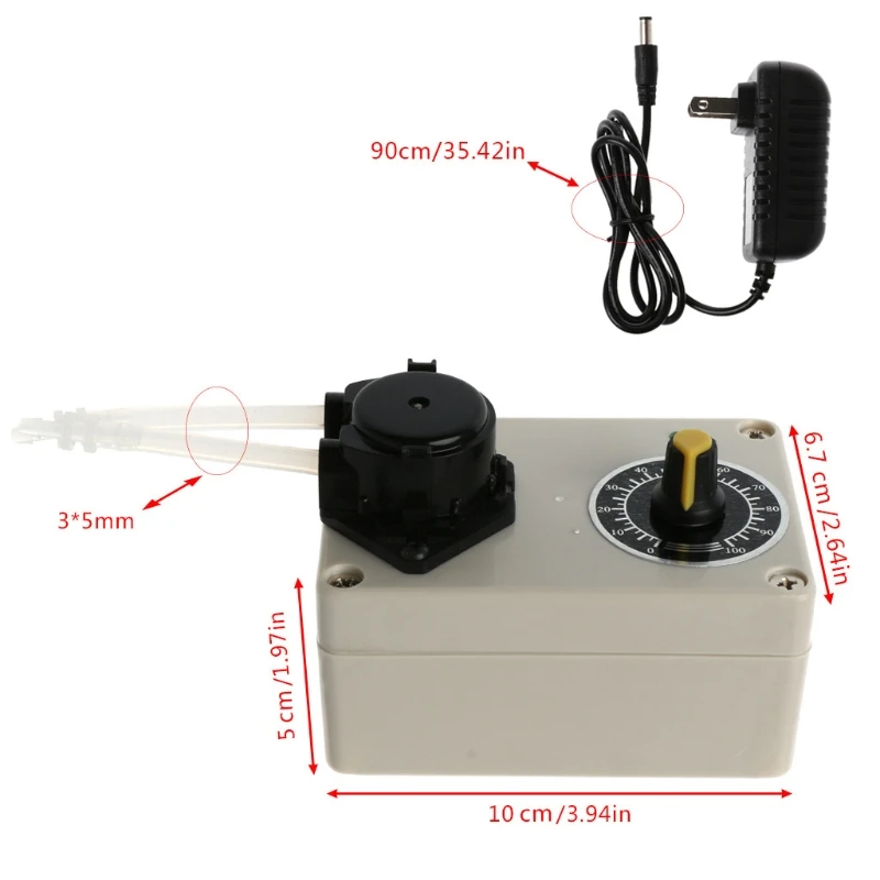 

DC12V 24V Peristaltic Water Pump Adjustable Speed Dosing Pump Peristaltic Dosing Head For Aquarium Lab
