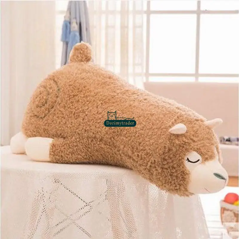 Dorimytrader Hot New 70cm Giant Soft Cartoon Alpaca Plush Pillow 28'' Big Stuffed Animal Sheep Toy Sleeping Pillow Lover Gift DY61581 (3)