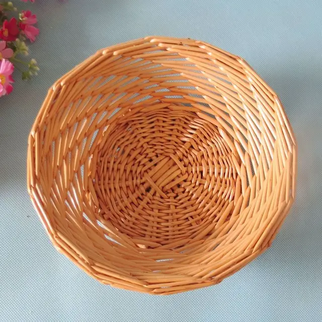 Small Size Fruit Basket Round Wicker Vegetable Small Size Fruit Basket Round Wicker Vegetable Of Decorative Containers Bow Hot Sal