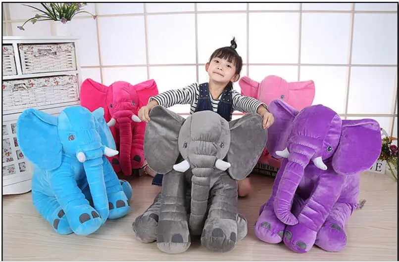 

1pc30- 40cm Cute 5 Colors Plush Elephant Toy with Long Nose Stuffed Animal Pillow Soft Infant Appease Toy Baby Cushion Carm Doll