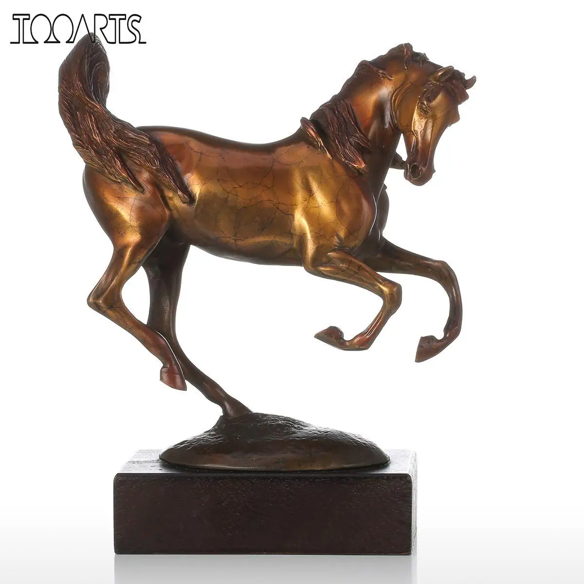 Goedkoop Tooarts Haasten Paard Beeldje Handgemaakte Brons Feng Shui Beeldje Woondecoratie Craft Gift Voor Home Office
