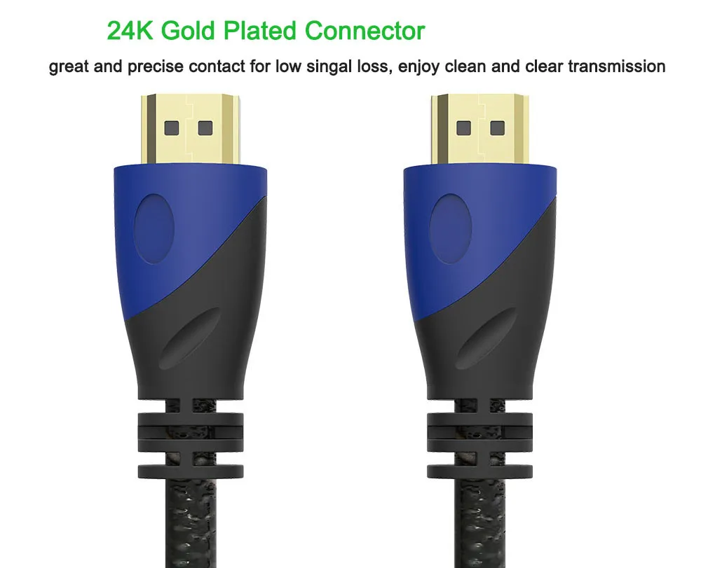 Нейлоновая оплетка кабеля HDMI 0,5 HDMI кабель 1 м 1,5 м 1,8 м 3 м 5 м 10 м кабель HDMI 1080P 3D для PS4 Xbox проектор HD ЖК-дисплей Apple ТВ портативных ПК компьютер