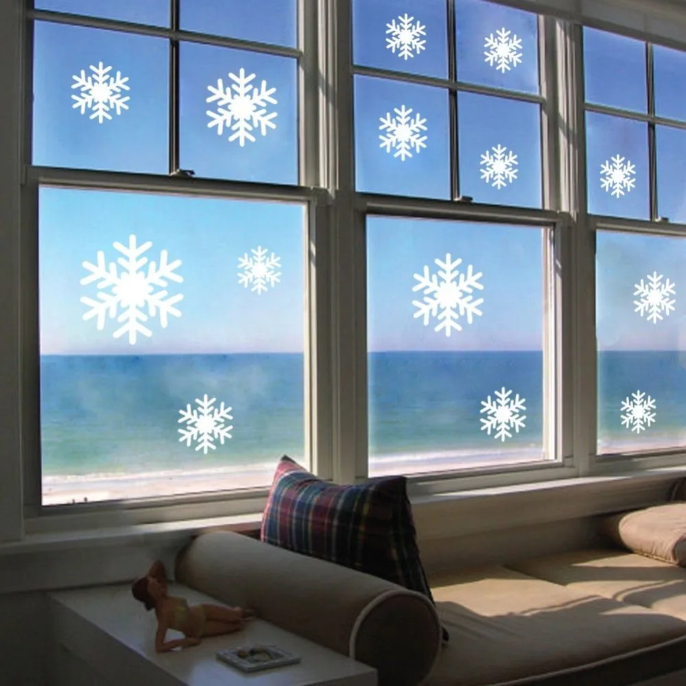 White Snow Frozen Wall Sticker Vinyl Art Christmas Window Decals Decor Available In Different Colors Wallpaper 3d Poster AA8