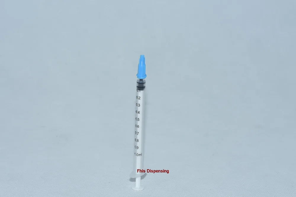 

New 50 sets / lot Dispensing Syringes 1cc 1ml Plastic with tip sky blue cap