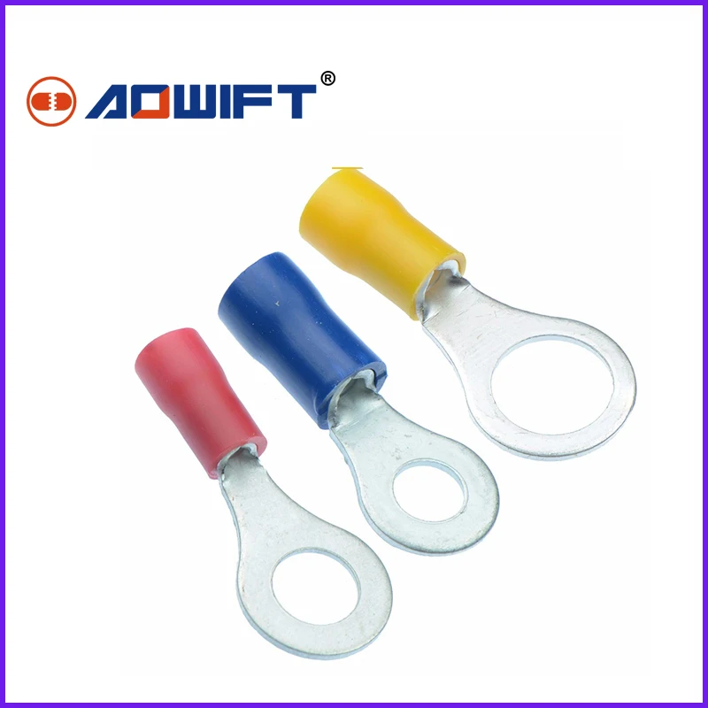 

AOWIFT 10 kit/lot Red/Blue/Yellow Insulated electrical terminals pliers Crimp connectors Ring Terminal wire Connector terminator