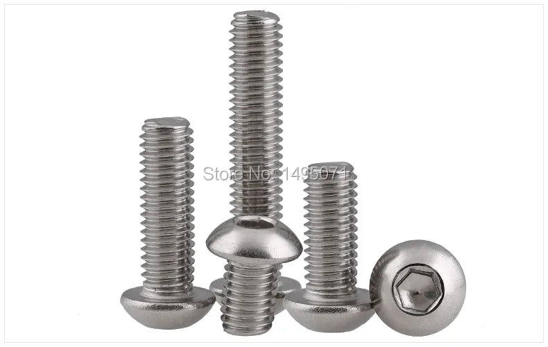 

10-50PCS/LOT Metric M5 Stainless Steel A2 Button Head Hex Socket Cap Screw Bolt ISO7380