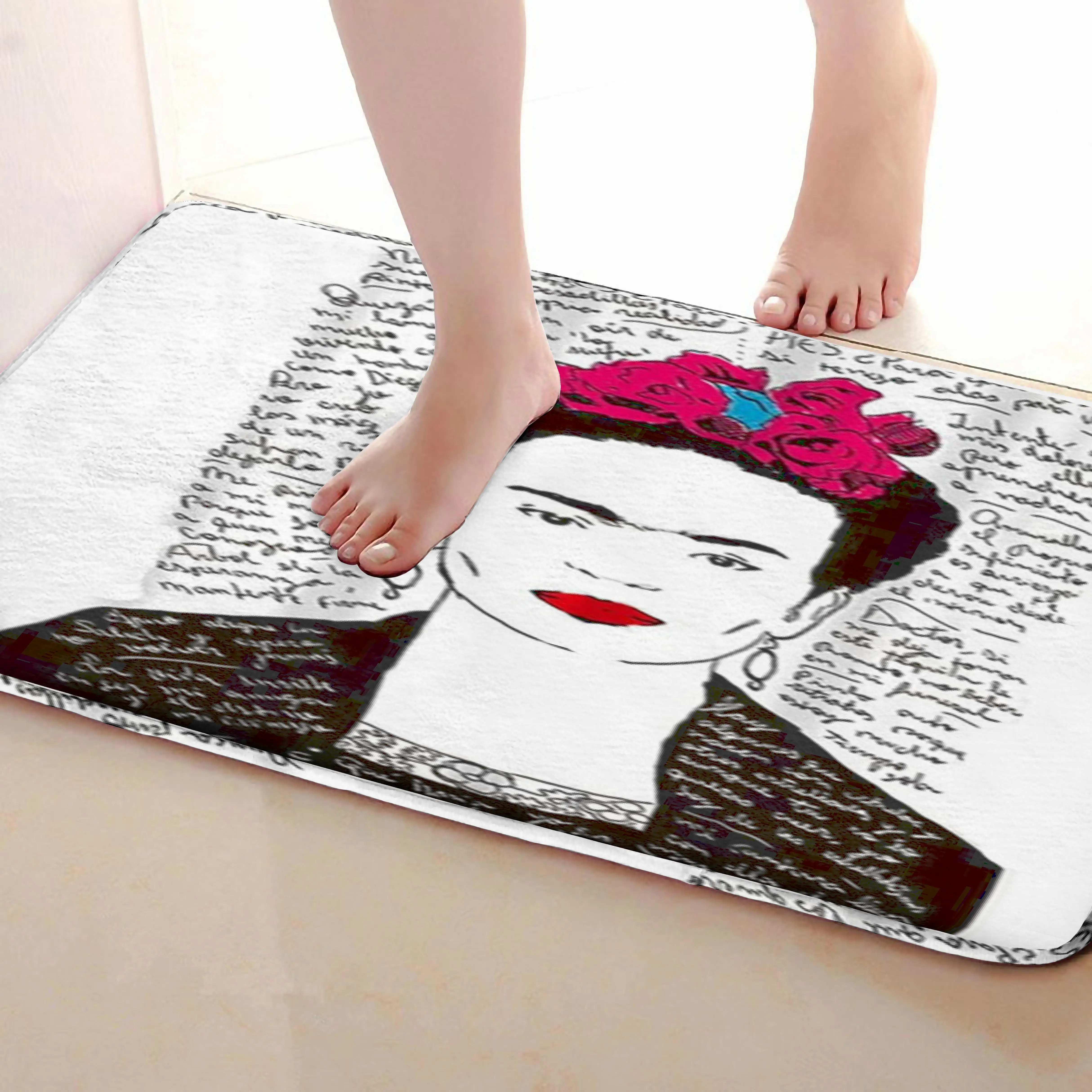 Женский стиль коврик для ванной комнаты, смешной Противоскользящий коврик для ванной, занавески для душа s аксессуары, соответствующие вашей душевой занавеске