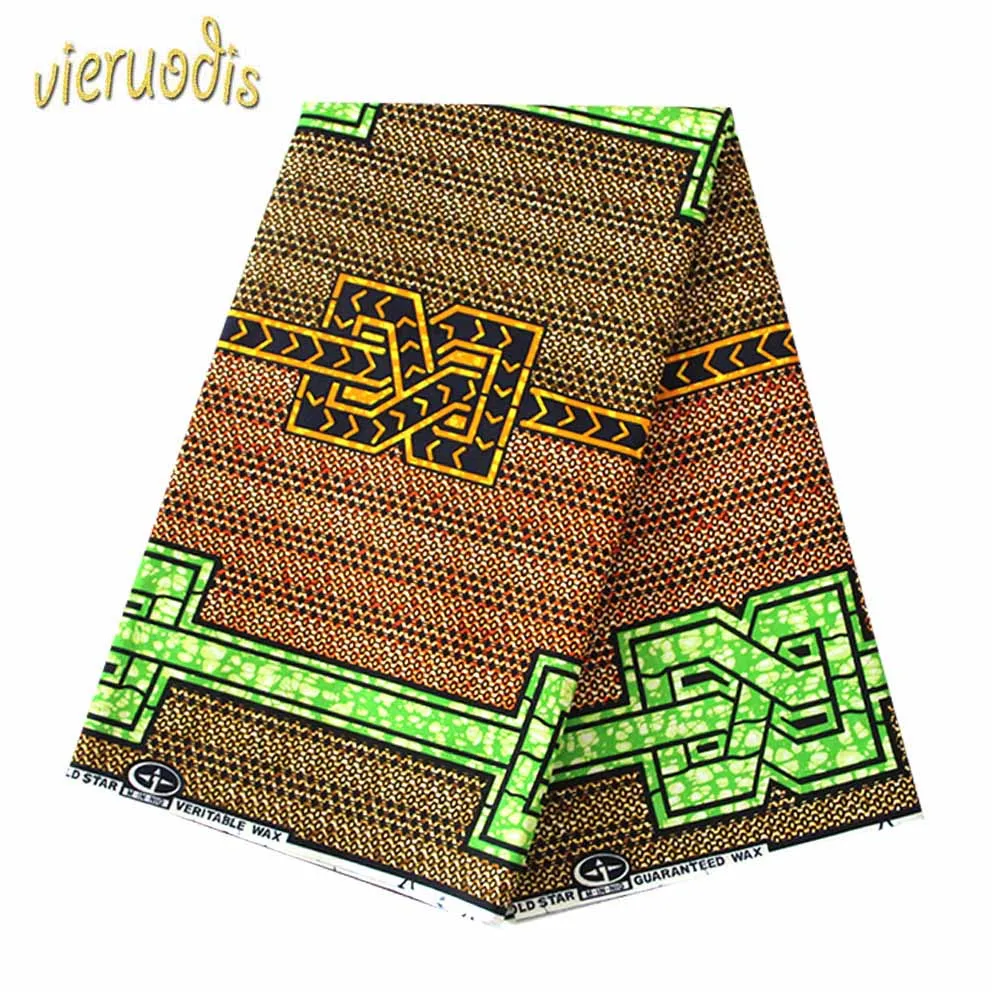 

6 Yards African Wax Prints Fabric dutch 100% Cotton Fabrics Material Dashiki Batik Real Floral for Dress A000407