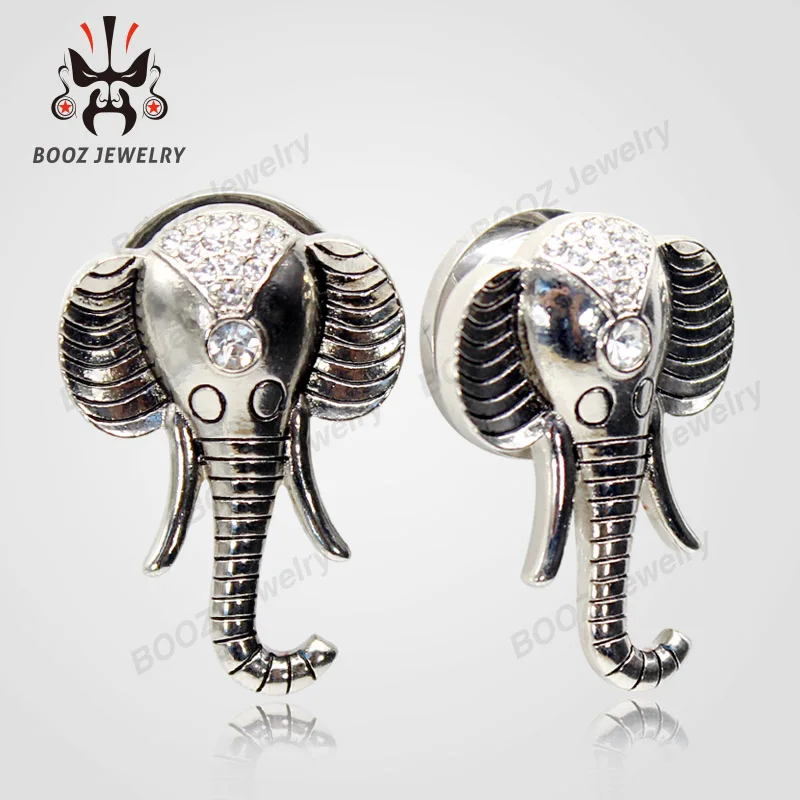 Купить kubooz дизайн слона пирсинг в уши туннели плоти пробки тела