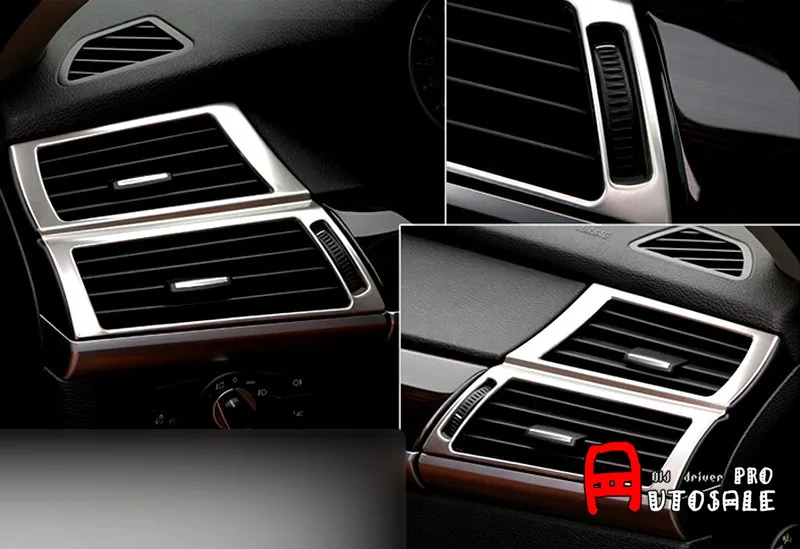 

Stainless Steel Chromium Styling Side Air Condition Vent Outlet Cover Trims 2pcs For BMW X6 E71 2009 2010 2011 2012 2013 2014
