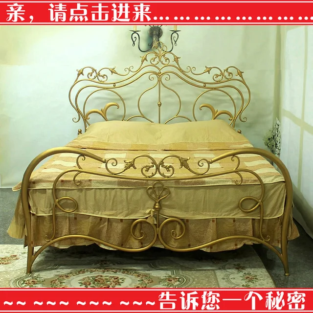 Continental vendimia cama de hierro IKEA hierro doble cama 1.5 m 1.8 m marco del metal blanco de la princesa cama de hierro forjado en Los niños ... Continental vendimia cama de hierro IKEA hierro doble cama 1.5 m 1.8 m marco del metal blanco de la princesa cama de hierro forjado en Los niños ...