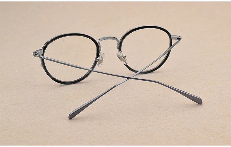 Новые круглые очки оправа для компьютерных очков Ретро близорукость прозрачные оправы для очков мужские и женские титановые оправы для очков