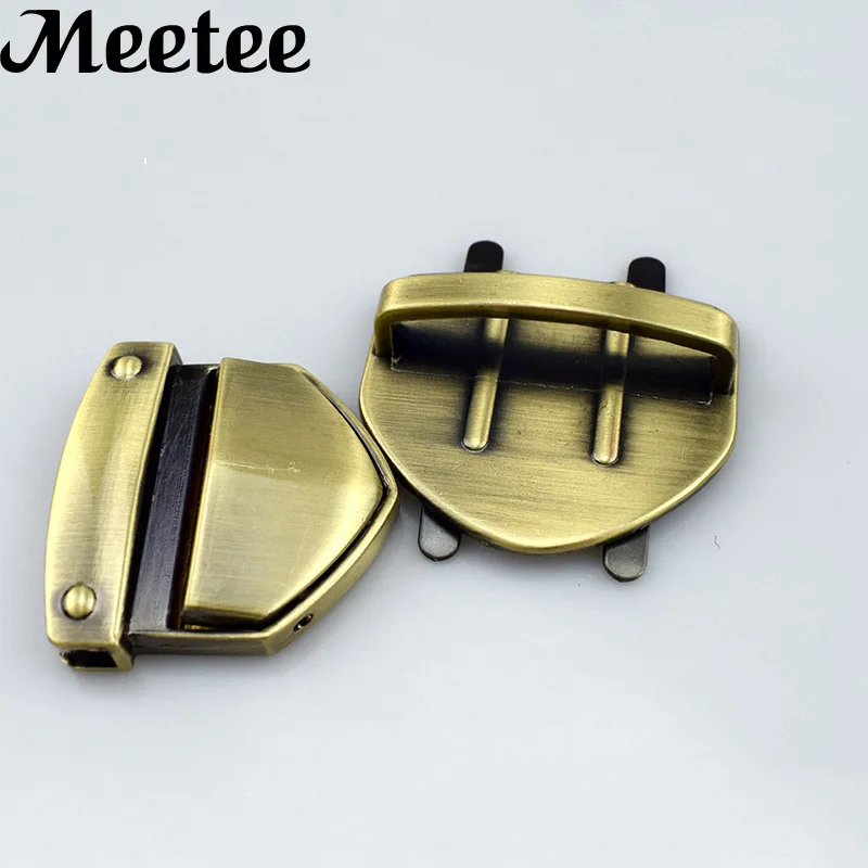 4pcs Turn Twist Lock Clasp Fasteners for Suitcase Handbag Purse DIY Light Gold