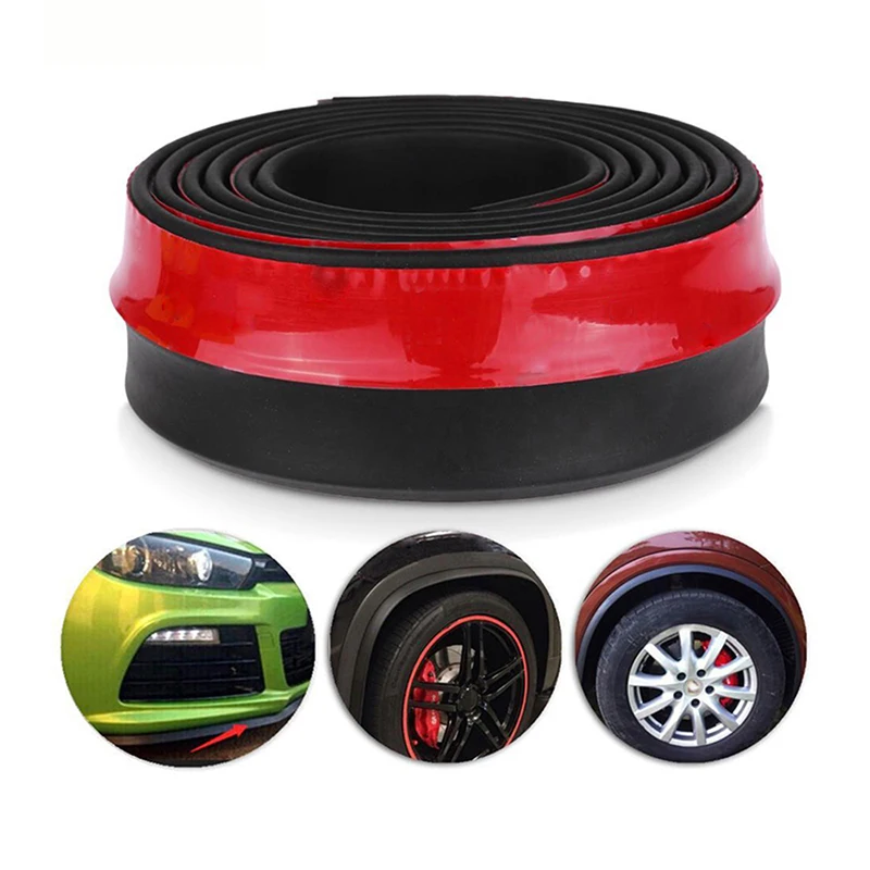 Car Bumper Strip Rubber 60mm Width Exterior Front Bumper Lip Kit Car