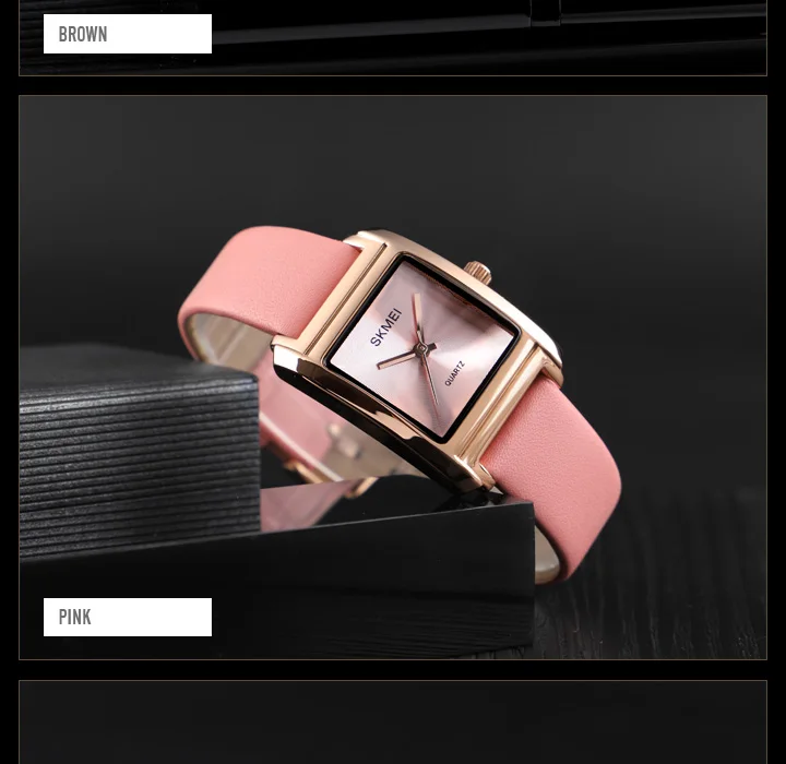 SKMEI лучший бренд класса люкс для женщин s кварцевые часы модные кожаные женские часы под платье водонепроницаемые часы для женщин Relogio Feminino