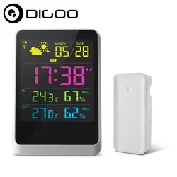 DIGOO DG-TH11200 HD красочные мини метеостанции термометр гигрометр Температура Влажность сенсор часы с повтором функция