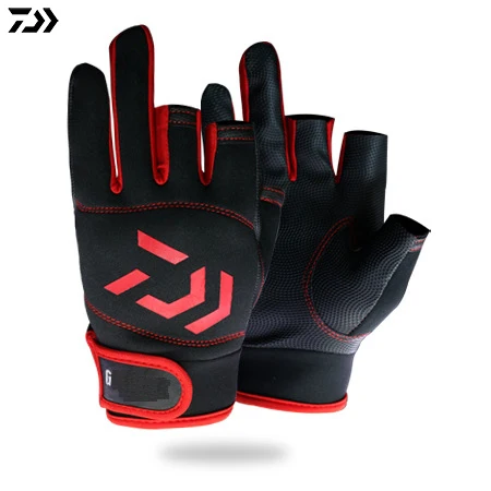 Dawa 3 или 5 отрезные перчатки для пальцев кожа высшего качества противоскользящие перчатки для рыбалки, уличные спортивные Нескользящие перчатки - Цвет: Белый