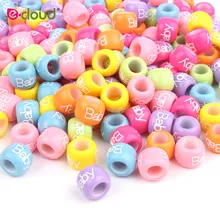 100 шт./пакет Детские красочные плетение шарик для волос Пластик, дредлоки, для увеличения объема, шарик для волос s ободки для волос для плетения наращивание волос