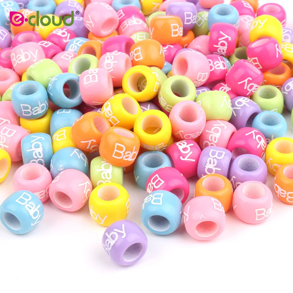 

100pcs/bag Baby Colorful Braiding Hair Bead Plastic Dreadlock Hair Beads Hair Ring For Braiding Hair Extension