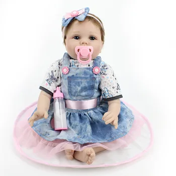 

NPKDOLL 55cm Reborn Baby Dolls Vinyl Silicone Lifelike Alive Soft Babies Toddler Newborn Toy Kids Girl Birthday Chirstmas Gift