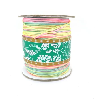 

Free Shipping,1mm 275 Yard/Spool Rainbow Colorful Macrame Nylon Cord,Exquisite Waxed Thread For Bracelet Necklace Making