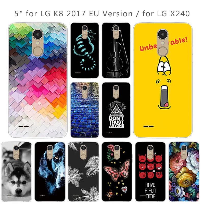 Чехол для LG K8 2017 чехлы телефонов 5 0 дюймов мягкий прозрачный силиконовый чехол из