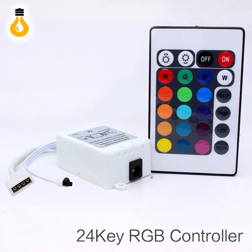 24 клавиши светодиодный RGB контроллер DC12V ИК пульт дистанционного управления для SMD 3528 5050 RGB светодиодные полосы света