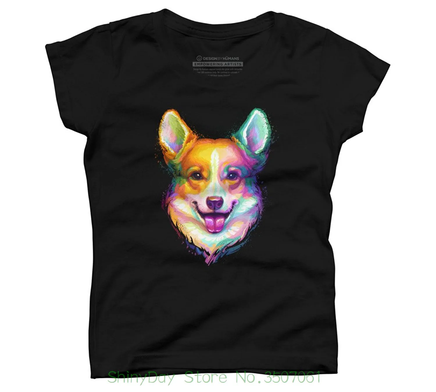 Brand Cotton Men Clothing Male Slim Fit T Shirt Welsh Corgi Girl's Youth Graphic T Shirt -
