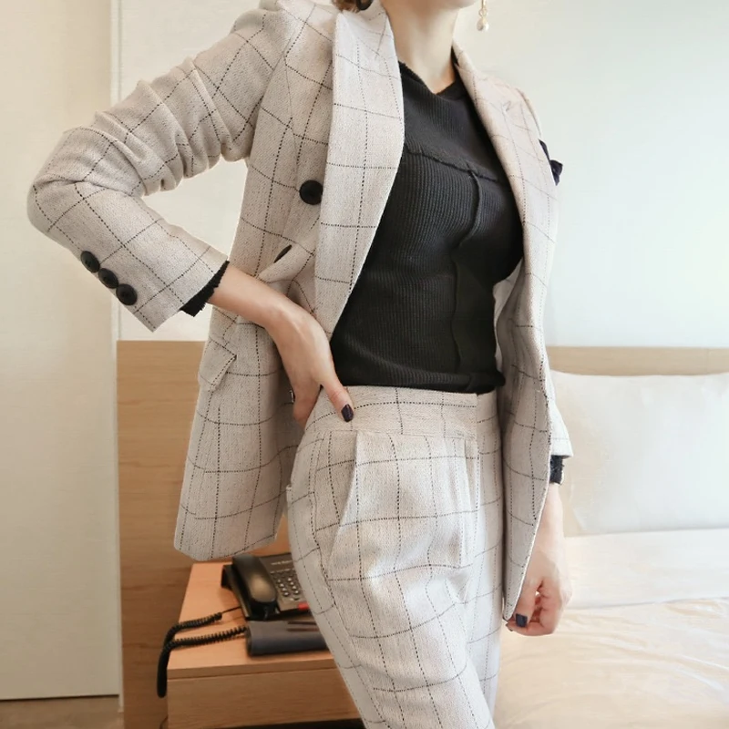 Women's Formal Suits: Workwear Office Uniform Designs | Women Office Suits Blazers | Feminino Spa Uniform | Elegant Business Pant Suits image 3