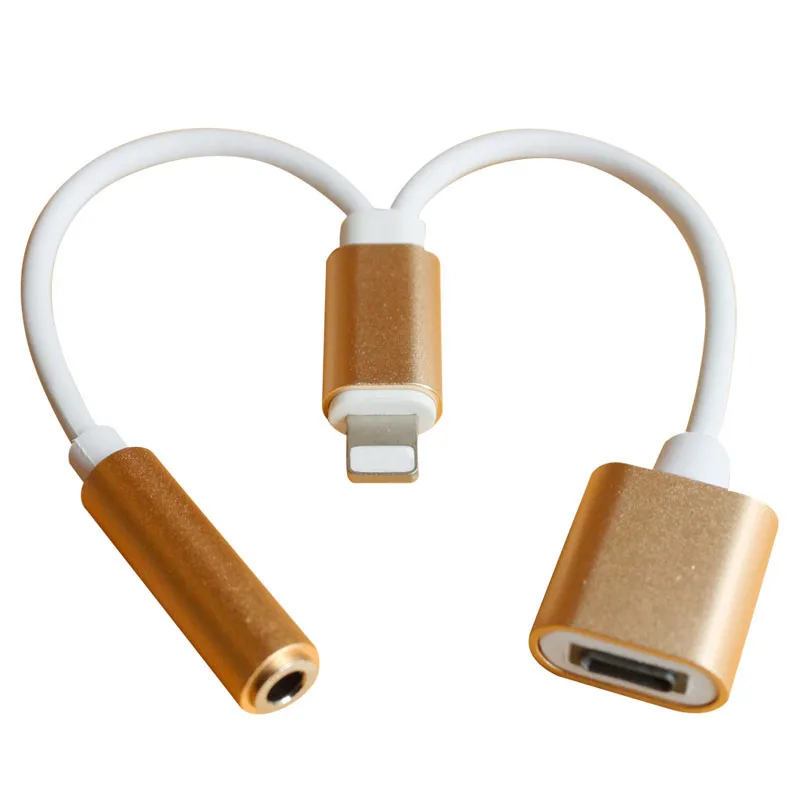 2 in 1 Charging Audio Adapter For iPhone 7 7 Plus Lighting to 3.5MM