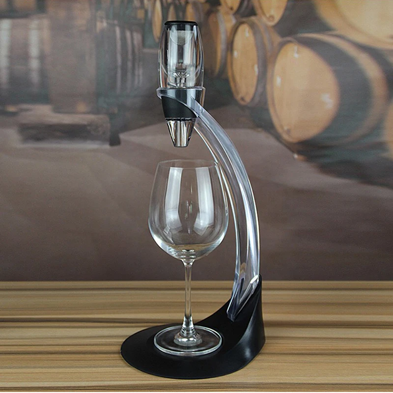 

Professional Wine Decanter Set Mini Essential Red Wine Quick Aerator with Filter Stand Holder 016