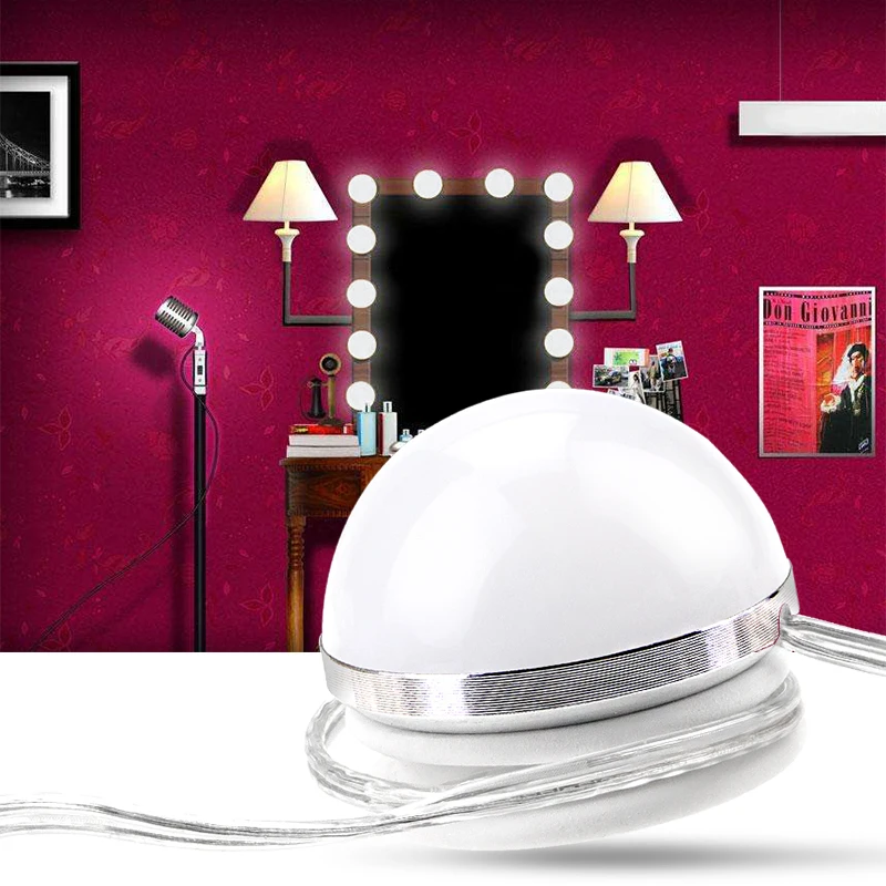 Vanity светодиодный свет USB 12 V светодиодный зеркало для макияжа с подсветкой лампы светодиодный туалетный столик, лампа 6 10 14 лампы зеркало
