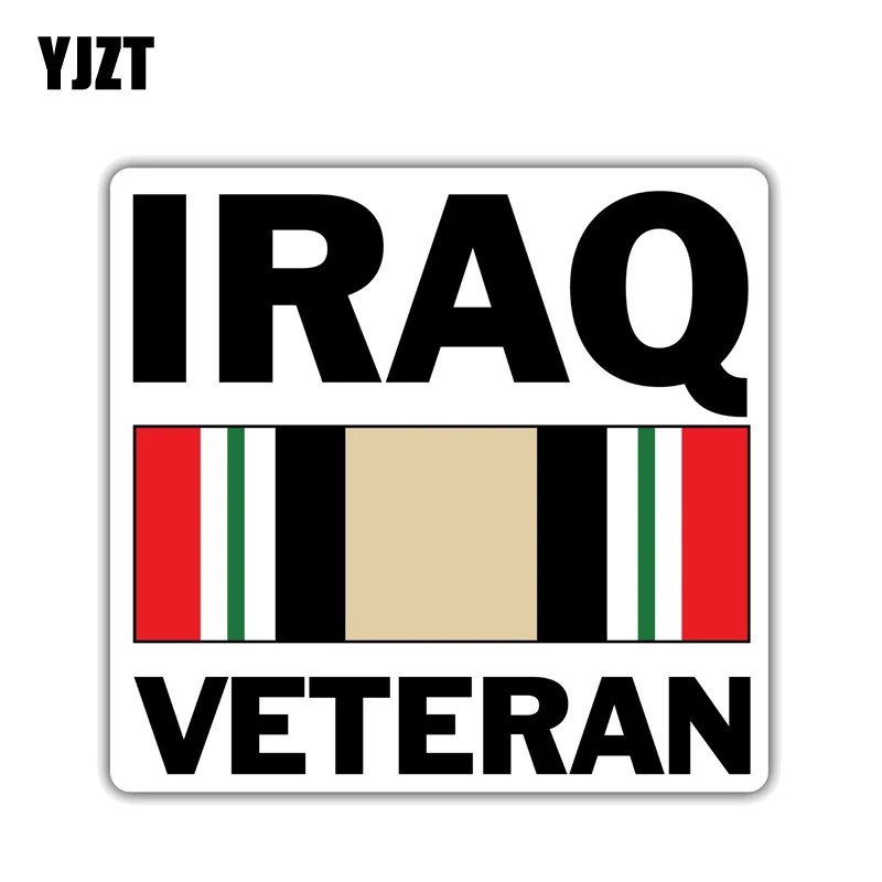 YJZT 12CM 11 3CM Warning Iraq Veteran US Army Car Sticker Decal PVC 12 