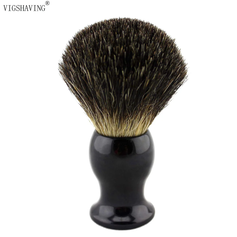 Дешево VIGSHAVING Смола Ручка чистый барсук волосы Мужская кисть для бритья