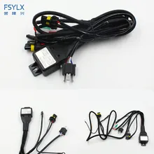 Fsylx 12 В 35 Вт 55 Вт 75 Вт bi xenon hid H4 Провода проводов контроллер для автомобильных фар модернизация подключите HID Биксенон объектив проектора