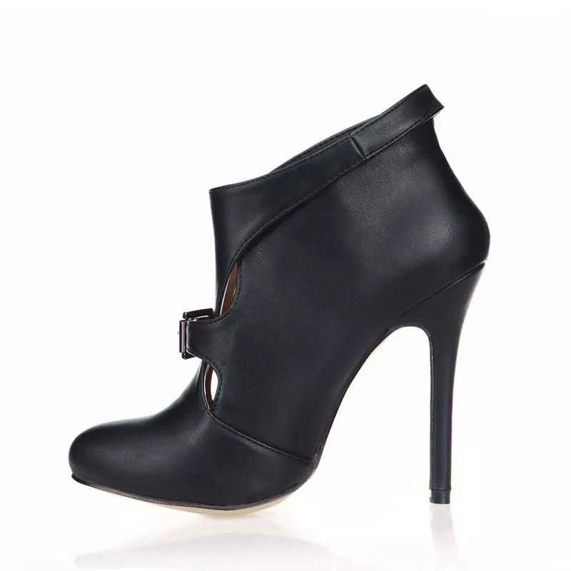 

Women Ankle Boots Fashion Sexy High Heels Winter Shoes Woman Serpentine Buckle Party Dress Shoes Zapatillas Botas Zapatos Mujer
