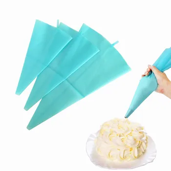 

3pcs / set Silicone Reusable Icing Piping Bag Cream Pastry Bag for Russian Nozzle Tips Set Cake Cupcake DIY Decorating Tool