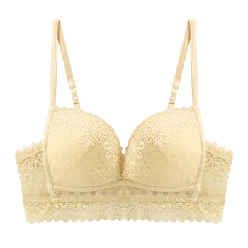 

Lace Side Female Back Closure Underwire Sexy Underwear Women Push Up Adjustable Bra Small Chest Gathered Underwear Wholesale