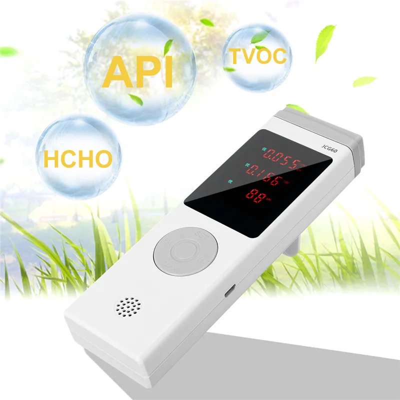 

ZEAST Formaldehyde Detector Accurate Detects HCHO TVOC API Real Time Test Record Charging Portable for Home Car Gas Analyzers