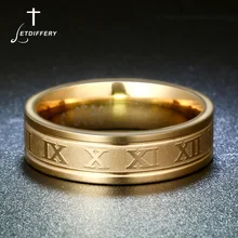 Bijoux bague femme anillos mujer lediffery ouro-cor algarismos romanos anel de aço inoxidável