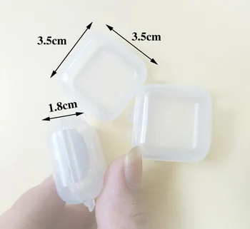 

DHL 1000pcs Mini Clear Plastic Sample Bottle Sealing Up Container Portable Make Up Jar Small Box 37*37*20mm