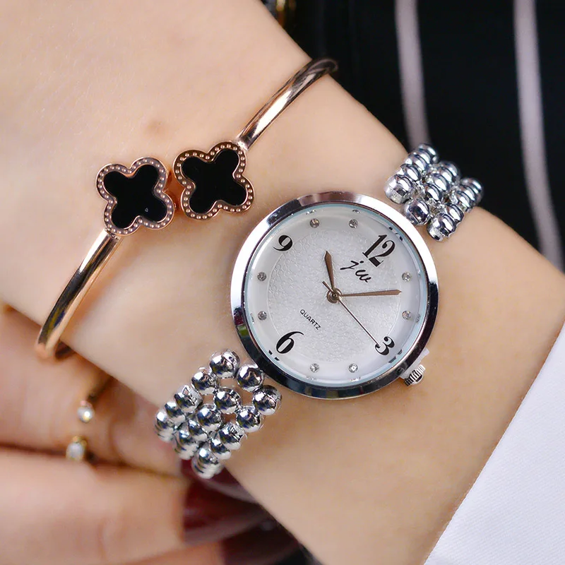 Jw Quartz Watch Women Luxury Gold Silver Wristwatches Ladies Simple Crystal Bracelet Watches Female Clock Gifts