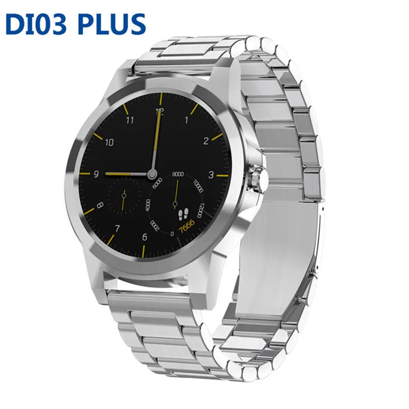 Diggro DI03 Plus Смарт часы Bluetooth водонепроницаемый монитор сердечного ритма во время сна шагомер 320 мАч умные часы для Android и IOS - Цвет: silver steel DI03P
