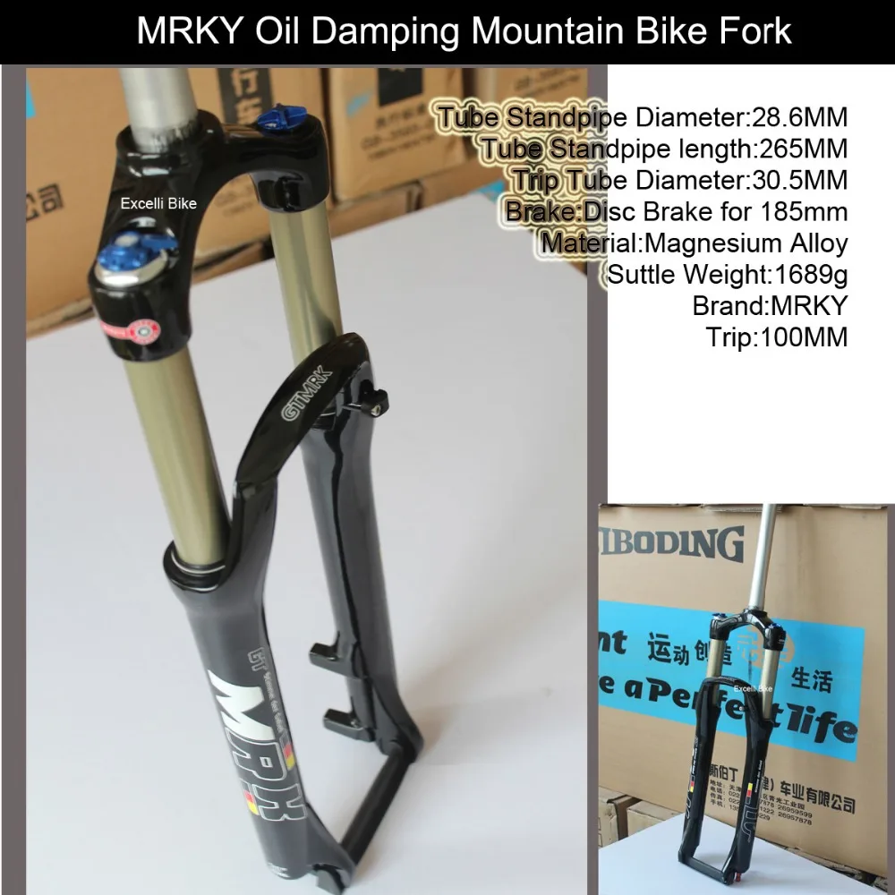 Locking Shocking Forks Magnesium Alloy Moutain Bike 26 Fork Oil Damping